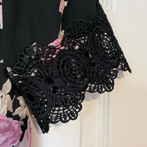 Iz Byer Lace-Trim Off Shoulder Blouse - Size S - Picture 4 of 7